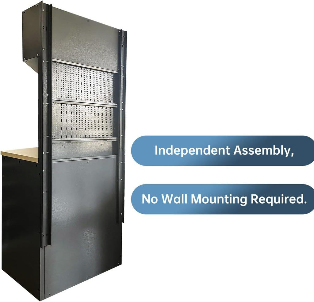 JZD Metal Garage Tool Cabinet Set, Heavy Duty, Included Rolling Chest, for Auto Repair Shop Basement Factory