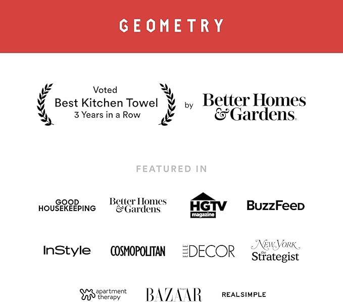GEOMETRY Kitchen Towels - Quick Dry Microfiber Cloth Dish Towels for Kitchen Drying - Premium Quick Dry Towel - Made with Love - 3 Pack
