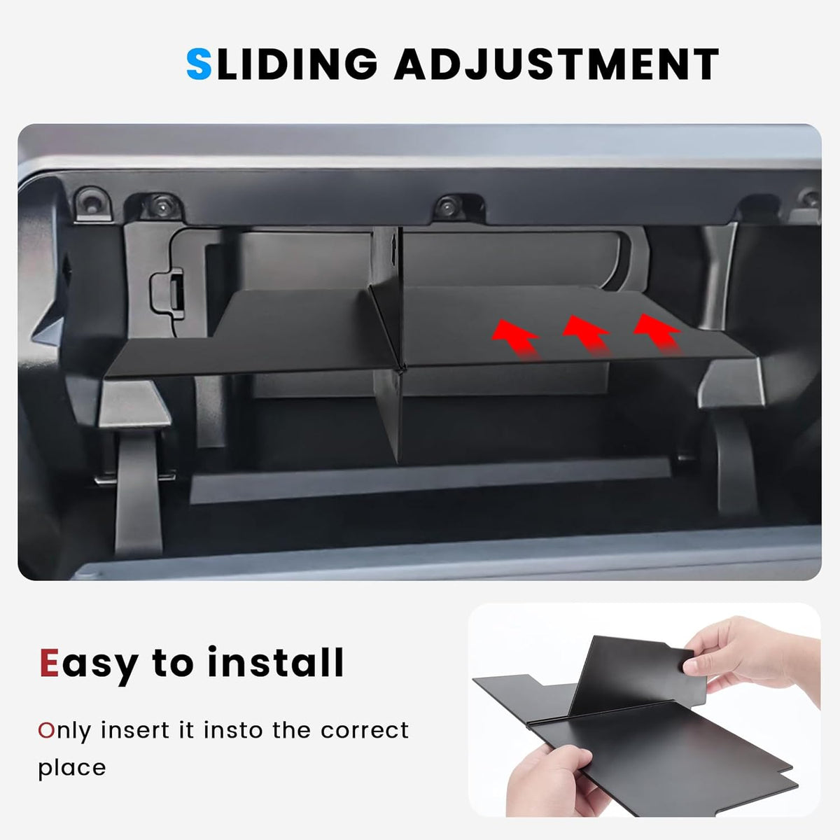 3PCS Center Console Organizer Compatible with 2024 2025 Toyota Tacoma Hidden Storage Tray Armrest Storage Tray Glove Box Compartment Insert Divider Interior Accessories