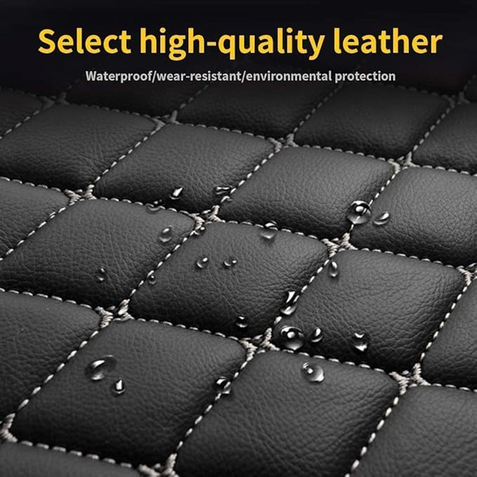 Custom Making Car Floor Mats Compatible for 2000-2025 All Mode Sedan SUV Sports Car Full Coverage Cute Pads Protection Non-Slip Leather Floor Liners (Orange)