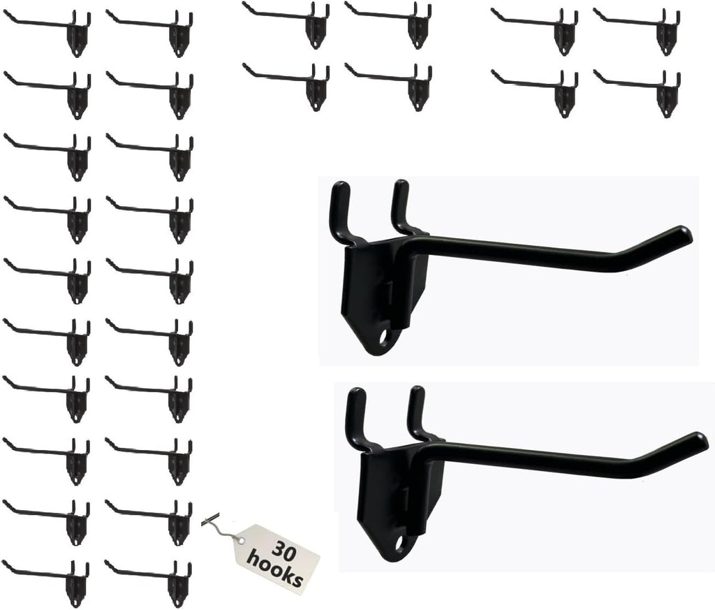 Eastern Tree 30 Packs 4" Metal Pegboard Hooks, Standard Hooks is Fit to Standing Pegboard Display and Pegboard Panels