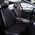 2pc Plush Front Seat Cushion with Back Support - Winter Warmth, Easy Installation, Polyester Fiber, Fits Most Vehicles, Beige (2pc Front Row Black)