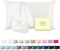 Mulberry Silk Pillow Cases for Hair and Skin King Size Silk Pillowcase with Zipper Soft Breathable Smooth Cooling Satin Silk Pillow Covers for Sleeping (Ivory,20"X 36",1Pcs)