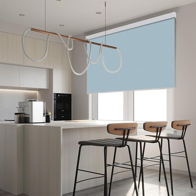 ZSHINE Motorized Blackout Window Blinds Customize Width Remote Control