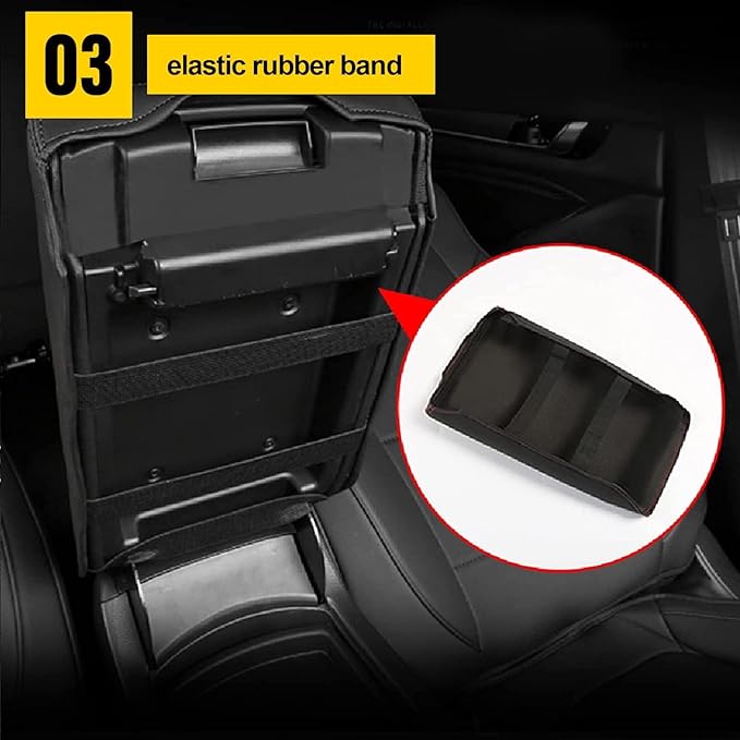 AOMSAZTO Console Covers for 2021-2023 Trailblazer Chevrolet Armrest Covers Leather Black