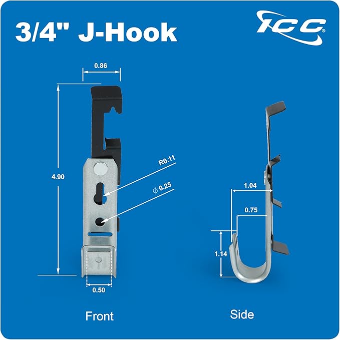 ICC Batwing J Hook 3/4” Without Retainer Clip