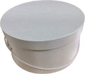Sarah's Hat Boxes Classic Ivory Hat Box – 18.5" x 9.5" (Dia. x Ht.) Handmade in USA – Odorless Non-Toxic Adhesive, Cording Handle – Premium Storage for Hats & Accessories