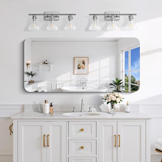 CILIBER Frameless Wall Mirror, HD Shatterproof Vanity Mirror