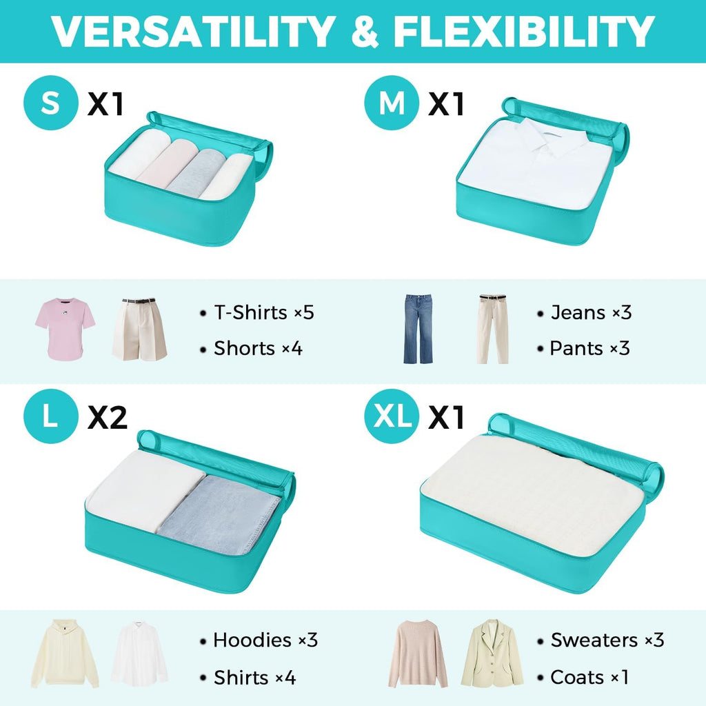 BAGAIL 9 Set Packing Cubes Luggage Packing Organizers for Travel Accessories