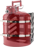 SPARKWHIZ 5 Gallon Gas Can Holder Rack for Type II Type I Safety Gas Can with 2 Stainless Steel Hose Clamp for Trailers, Truck, RV