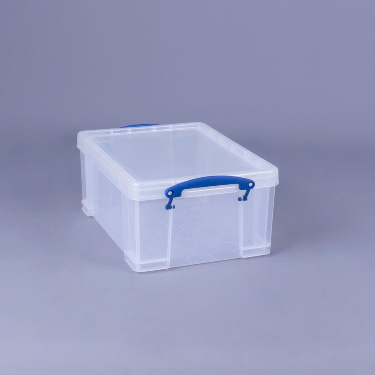 Really Useful Box Stackable 9 Liter Plastic Storage Container Bin with Snap Lid & Built-In Clip Lock Handles for Home & Office Organization (10 Pack)