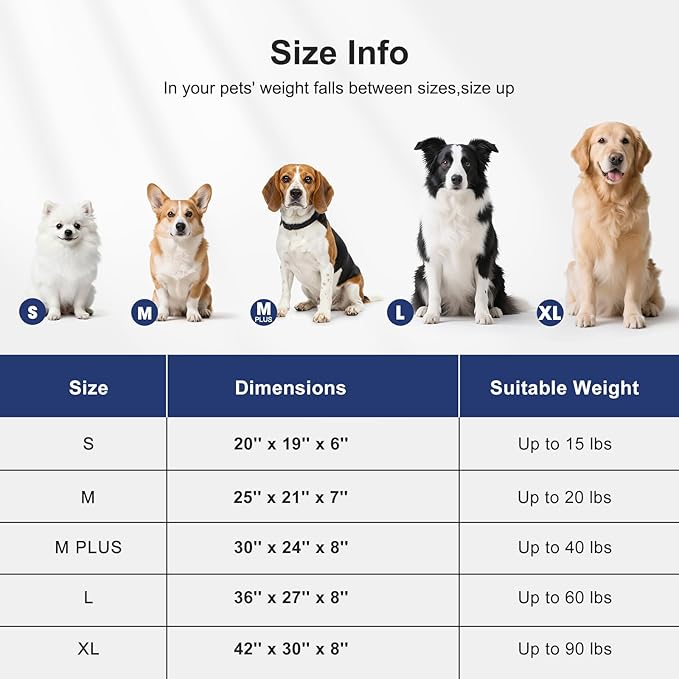 FURTIME Washable Dog Bed Large Sized Dogs, Washable Comfy Fluffy Large Dog Bed, Removable Zipper Cover Machine Wash, Soft Orthopedic Bed Durable Pet Cuddler with Anti-Slip Bottom, 36"x27"x8", Beige