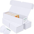 Trading Card Storage Box, Cardboard Storage Boxes with Dividers for Baseball, Sports, Game, Playing Card Collection Organizer, pack of 3