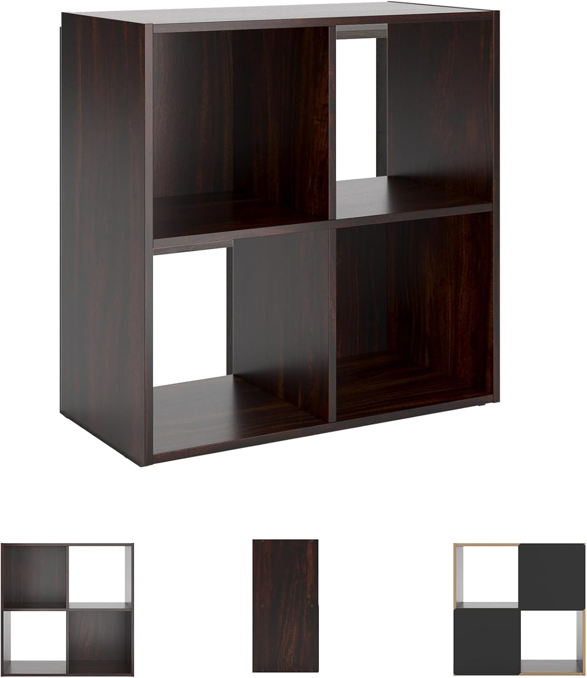 Signature Design by Ashley Glosmount 4 Cube Storage Organizer or Bookcase, Cherry & Light Brown
