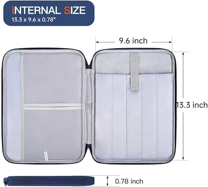 13 inch Laptop Case Sleeve Compatible with 2025-2022 MacBook Air 13-Inch M4 A3240 / M3 A3113 / M2 A2681, Apple New MacBook Air 13.6 Shockproof Protective Bag - Blue