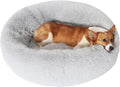 JOLLYVOGUE Dog Bed, Calming Anti-Anxiety Large Dog Bed, Fluffy Donut Cushion for Medium and Large Pets (27"/30"/36")