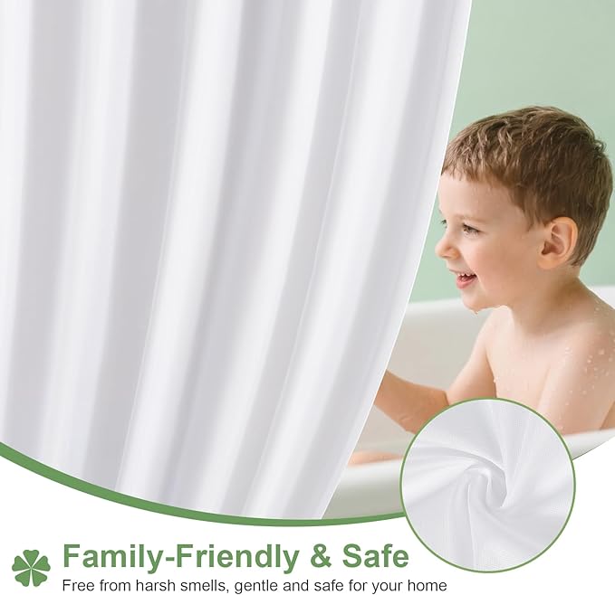 ROLIZOE 3-in-1 Waffle Texture Shower Curtain Set with TPU-Coated Waterproof Liner and 12 Upgraded Double-Sided Hooks, Well-Matched Sizes for a Seamless Fit – Beige, 72" x 72"
