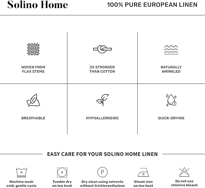 Solino Home Linen Cloth Napkins Set of 4-100% Pure Linen Steel Gray Dinner Napkins 20 x 20 Inch for Spring - Classic Hemstitch, Handcrafted and Machine Washable
