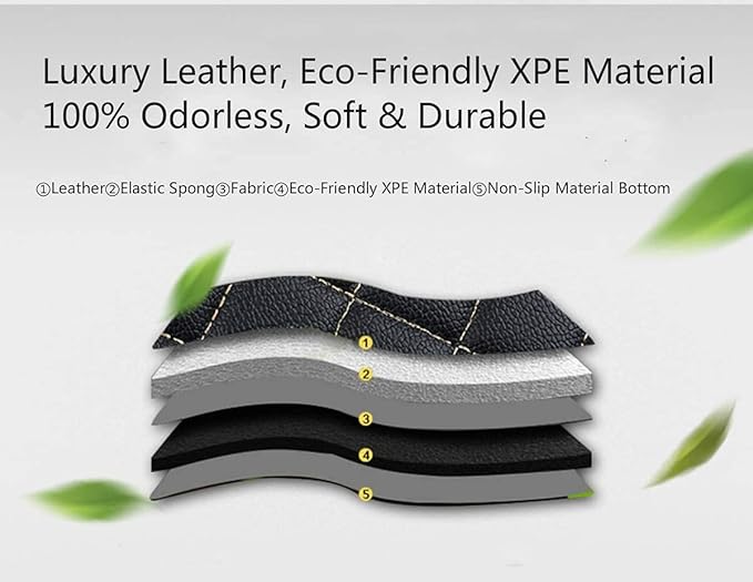 Custom Making Car Floor Mats for 95% Sedan SUV Sports Car Full Coverage Cute Men Women Pads Protection Non-Slip Leather Floor Liners (Brown)