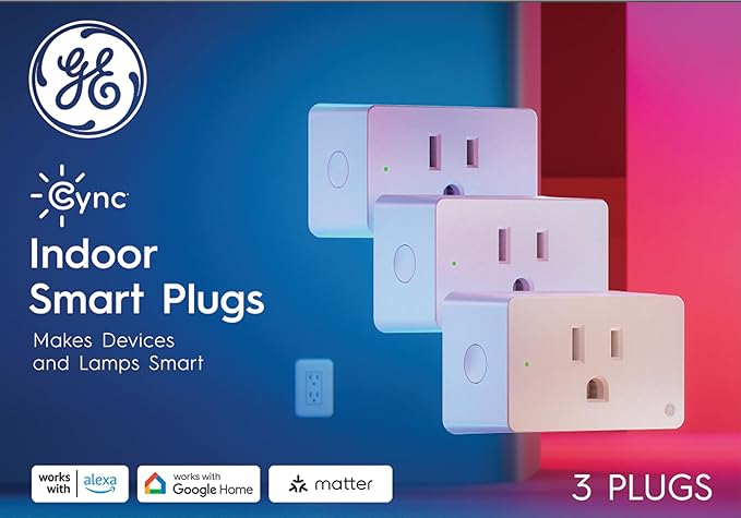 Cync Indoor Smart Plug, WiFi Outlet Socket, Voice Control Outlet, Matter