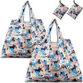KINGMAS Reusable Grocery Bags, Eco-Friendly Folding Tote Shopping Bag fits in Pocket, Washable Waterproof Nylon Pouch Bags