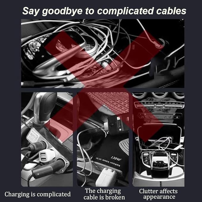 Car Charger for Mazda MX-5 MX-5 Miata MX-5 RF, Non Slip Wired Adapter Charger for Car, Fast Charging Mat, Wired Adapter Car Charging Pad, Phone Charger, Car Accessories,30cm Cable Type-c