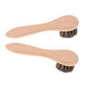 2pcs Small Pet Bath Brush with Soft Wood Bristle Hair Brush for Rabbits Guinea Pigs and Ferrets, 4-inch Massage Grooming Tool for Animal Bathing and Hair Cleaning