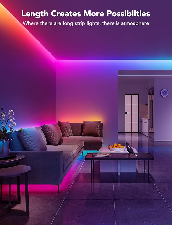 Govee RGBIC LED Strip Lights, 65.6ft Smart LED Lights