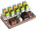 Wooden Memory Card Case for TF, SD, Micro SD Cards and USB Drives - Desk Holder and Carrying Case - AJSNH03MY