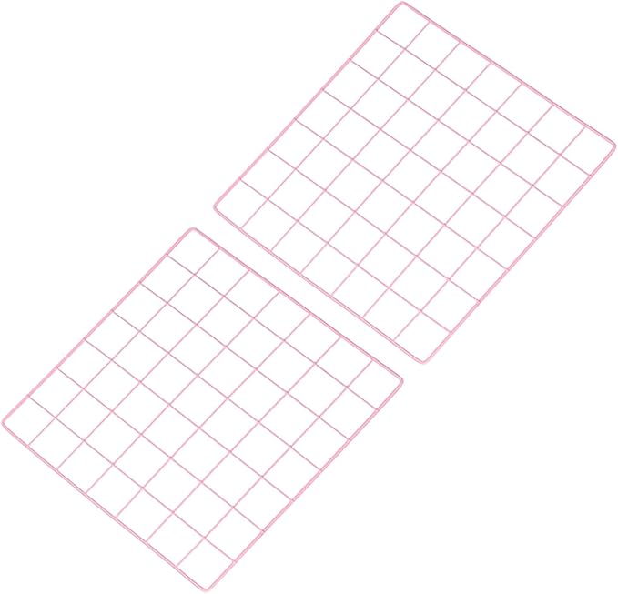 PATIKIL 14"x14" Wire Grid Panel, 2 Pack Board Photo Pictures Memo Display Grid