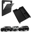Muslogy 2PCS Center Console Organizer & Hidden Storage Box Compatible with 2023 2024 2025 Honda Pilot Accessories, 2024+ Ridgeline/Passport Armrest Privacy Insert Tray Console Insert Organizer