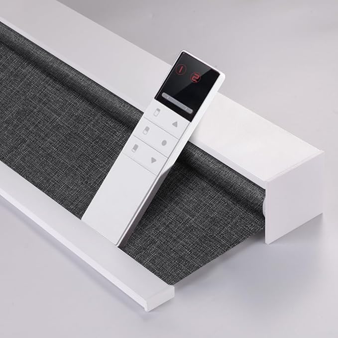 ZSHINE Motorized Blackout Window Blinds Customize Width Remote Control Wireless
