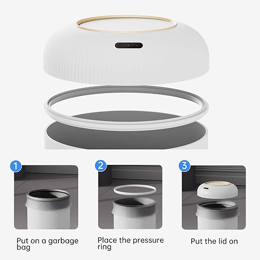 URALFA Motion Sensor Trash Can