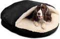 Snoozer Luxury Microsuede Cozy Cave Pet Bed, Extra Large, Black
