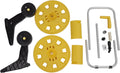 Garden Hose Reel Cart 60m Capacity - Heavy Duty Aluminum Portable with Wheels, Yellow for Large Gardens Lawns