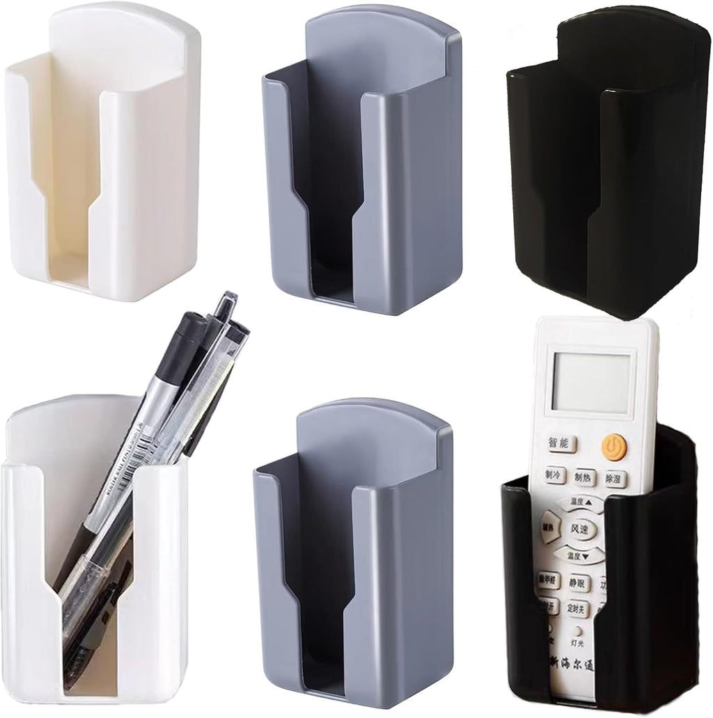 6pcs Remote Control Organizer Wall Adhesive Pen Holder for Home Office School Opening Design Easy Manipulate Clicker