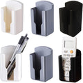 6pcs Remote Control Organizer Wall Adhesive Pen Holder for Home Office School Opening Design Easy Manipulate Clicker
