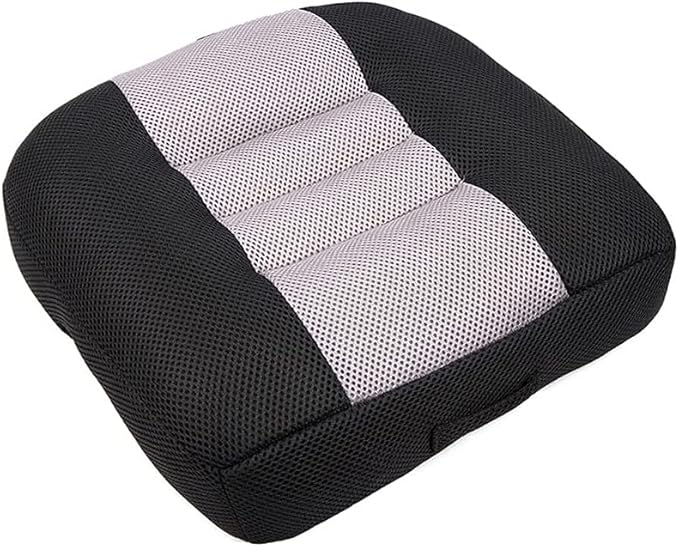 Car Booster Seat Booster Height Lifting Pad Breathable Mesh Portable Car Seat Cushion for Truck, Car, SUV, Office Chair, Wheelchair (Black&Grey)