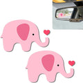 2Pcs Elephant Rear View Mirror Sticker Waterproof Vinyl Car Window Decal | Elephants Car Accessories, Cute "Moo-tivational" Auto Decals Decor, Elephant Gifts for Women Men Animal Lovers