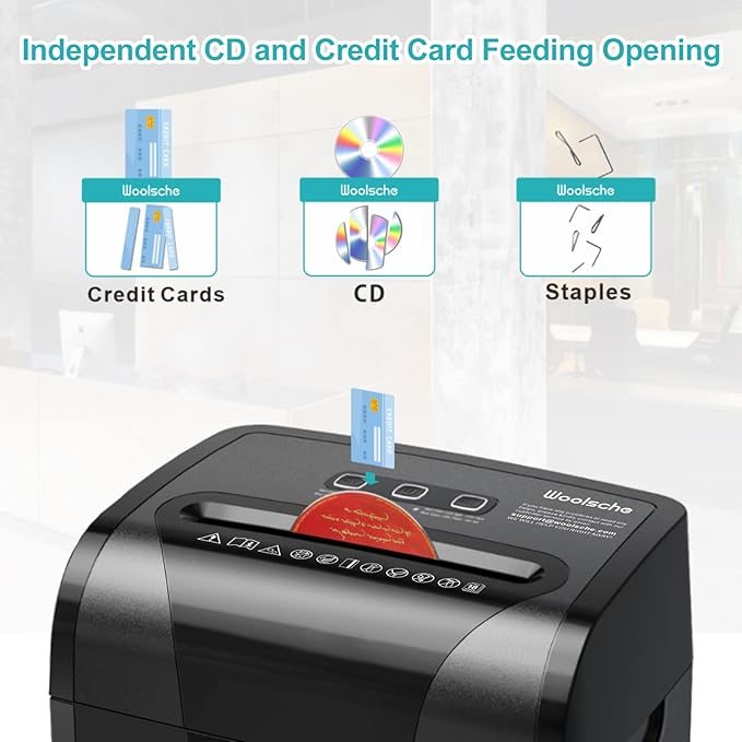 Woolsche Paper Shredder, 18-Sheet Cross Cut