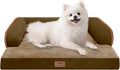 Small Dog Bed Orthopedic Washable Cat Bed Memory Foam Small Couch Sofa Indoor Comfy Pet Beds with Waterproof Removable Cover & Non-Slip Bottom