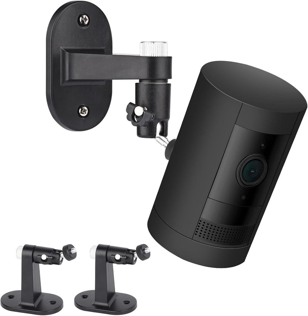 ALERTCAM 2Pack Adjustable Security Wall Mount Bracket for Stick Up Cam & Outdoor Cam Plus, Perfect View Angle for Your Surveillance Camera System - Black