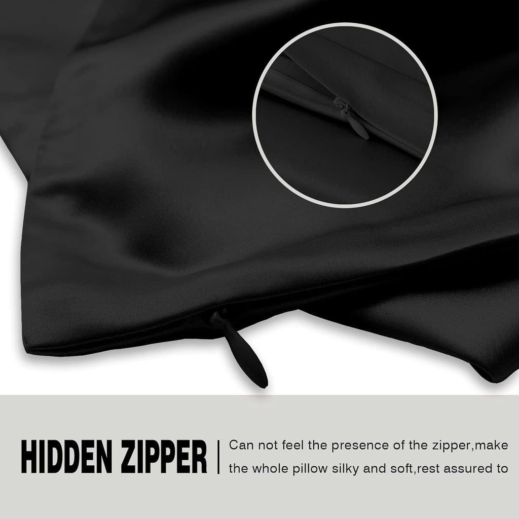 Silk Pillowcase for Hair and Skin,Soft,Breathable and Sliky 100% Standard Size Pillow Cases Set of 2,Both Sides Natural Mulberry Silk Pillowcases with Hidden Zipper(Standard Size 20"X 26",2pcs)