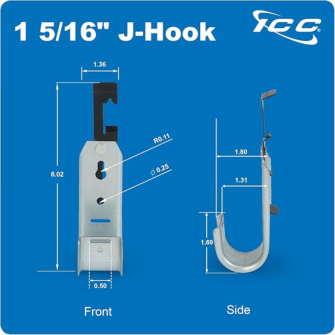 ICC Batwing J Hook 1 5/16” Without Retainer Clip