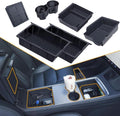 Center Console Organizer Tray for Tesla Model Y 2020-2024(Not Fit Model Y 2025 Juniper), 6PCS Interior Accessories with Armrest Storage Tray, Hidden Storage Box, Cup Holder Insert, Under Seat Box