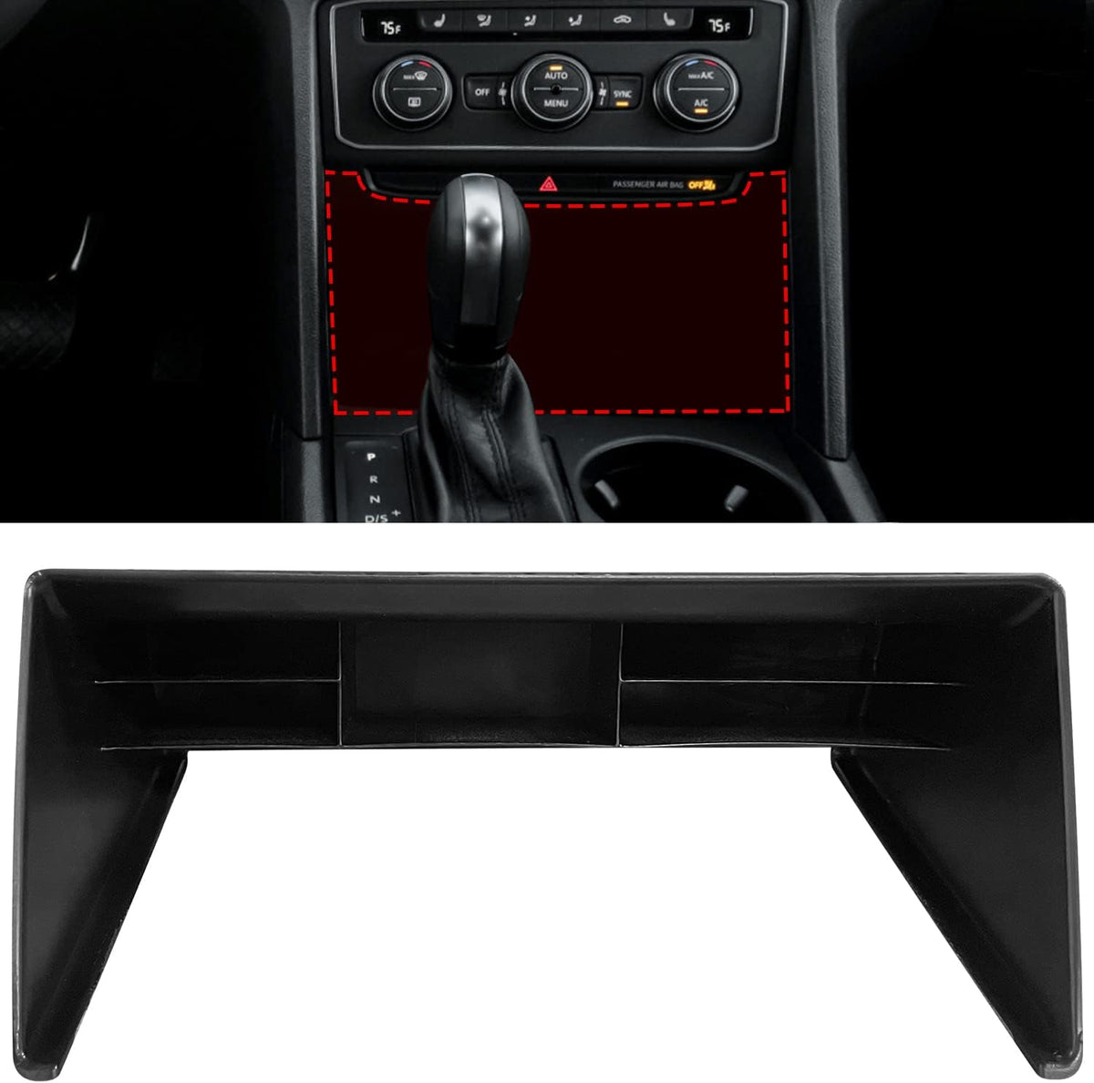 Center Console Organizer fit for VW Atlas and Cross Sport 2018 2019 2020 2021 2022 2023 Interior Storage Box Accessories (Not fit for 2024)