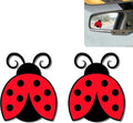 2Pcs Ladybug Rear View Mirror Sticker Waterproof Vinyl Car Window Decal | Ladybugs Car Accessories, Cute "Moo-tivational" Auto Decals Decor, Ladybug Gifts for Women Men Animal Lovers