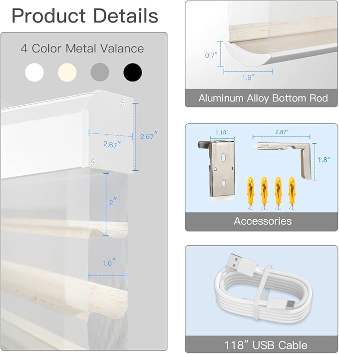 Tokblind Motorized Sheer Shade