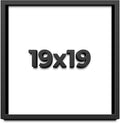 19x19 Shadow Box Frame Black | 1 Inch Deep Solid Wood Shadowbox Display Frame |
