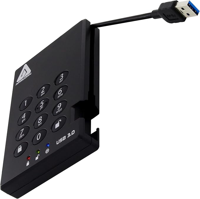 Apricorn Aegis Padlock 3.0 1TB USB 3.0 External Hard Drive